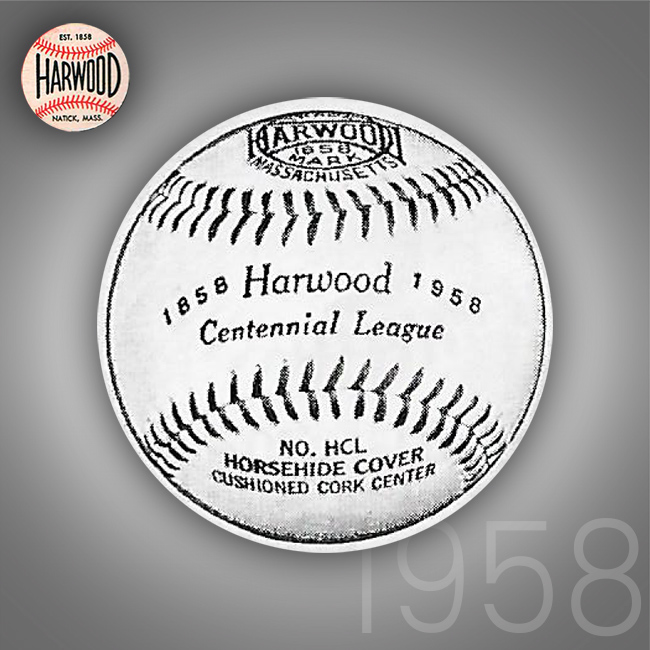 1958 Harwood Centennial League Baseball