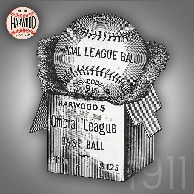 1911 Harwood Official League Single Cover Baseball